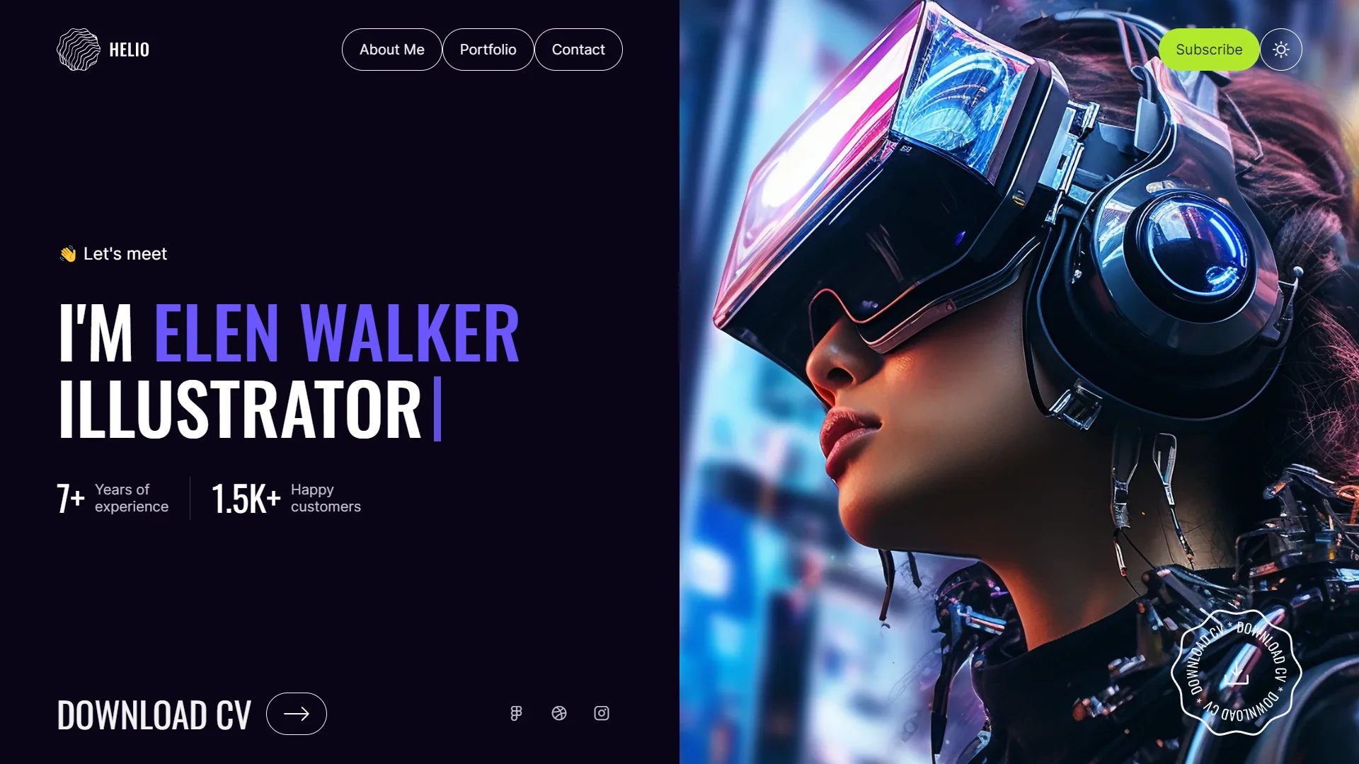 Helio Coming Soon Template Preview Screen