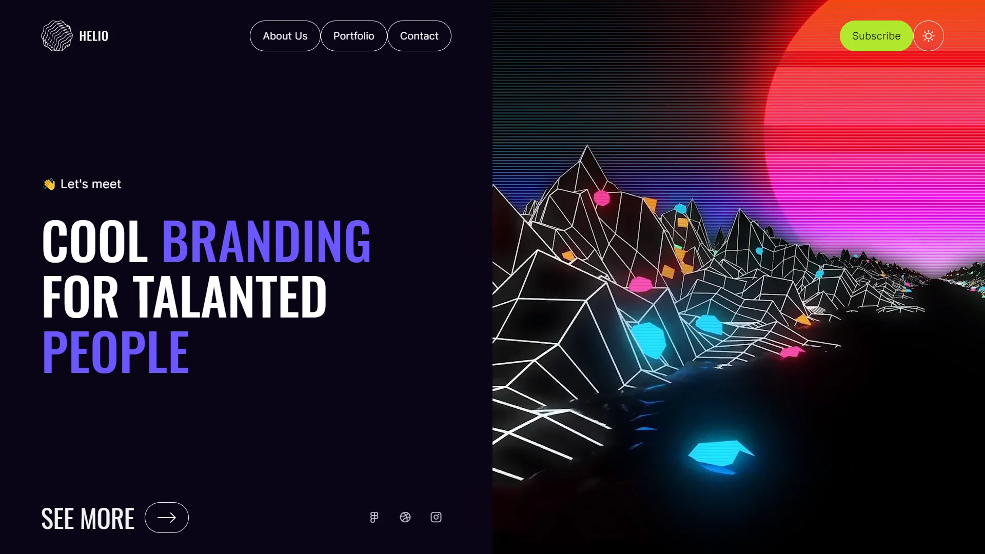 Helio Coming Soon Template Preview Screen